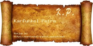 Karfunkel Petra névjegykártya